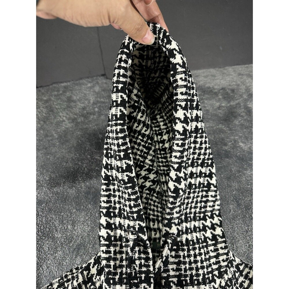 For Cynthia Houndstooth Fringe Jacket Size S - Picture 14 of 16